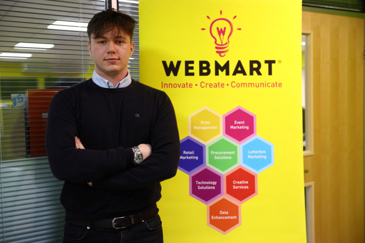 Webmart Sales and Marketing Apprentice George Cox poses for a photo, at Webmart North, in Barnsley