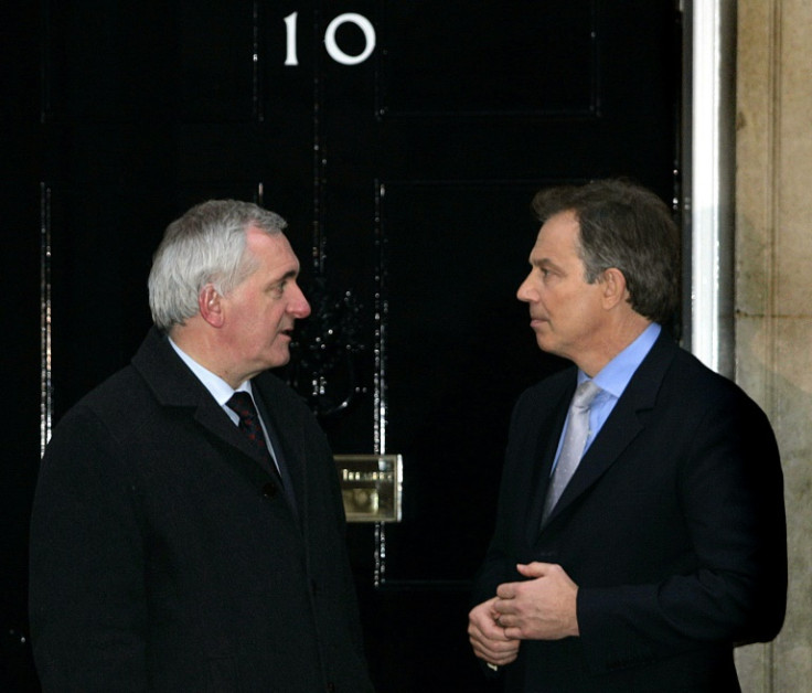 Tony Blair brokered the 1998 peace deal with Irish premier Bertie Ahern and US support
