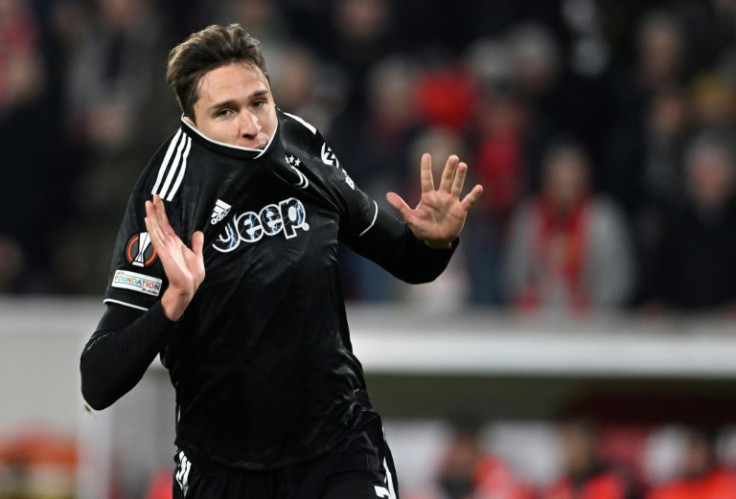 Federico Chiesa had an unusual celebration after he scored Juventus' second goal against Freiburg