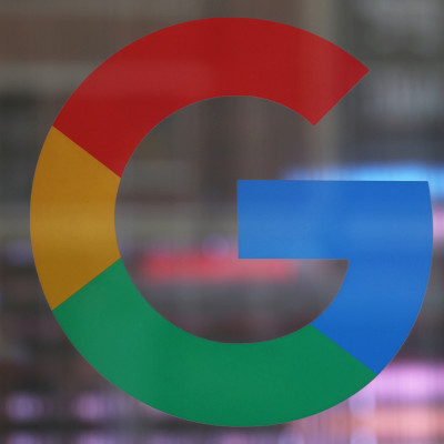 The logo of Google LLC is seen at the Google Store Chelsea in New York City