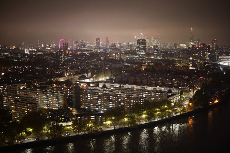 The view of the London skyline from the Lift 109 viewing platform at the newly refurbished Battersea Power Station in London