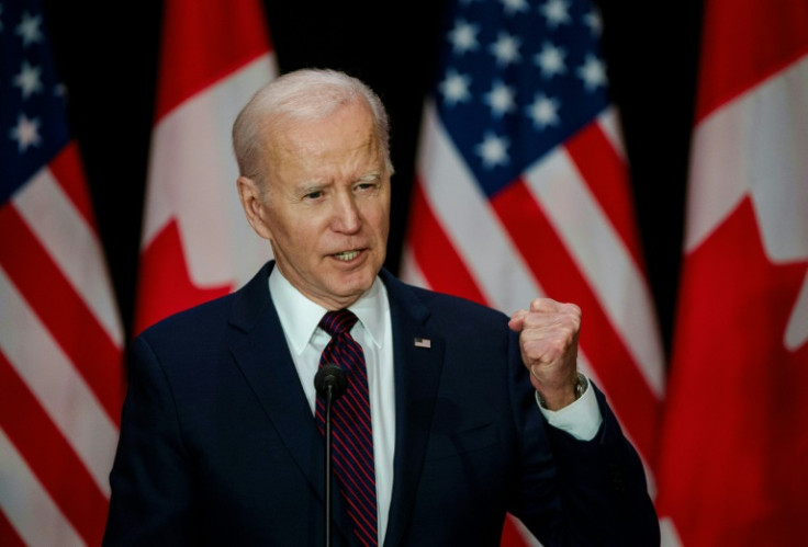 US President Joe Biden, who is holding his second democracy summit, holds a joint press conference with Canada's Prime Minister Justin Trudeau in Ottawa on March 24, 2023