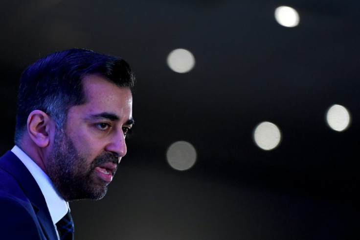 Newly appointed leader of the Scottish National Party (SNP), Humza Yousaf speaks following the SNP leadership election result