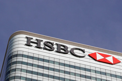 FILE PHOTO - The HSBC bank logo is seen at their offices in the Canary Wharf financial district in London
