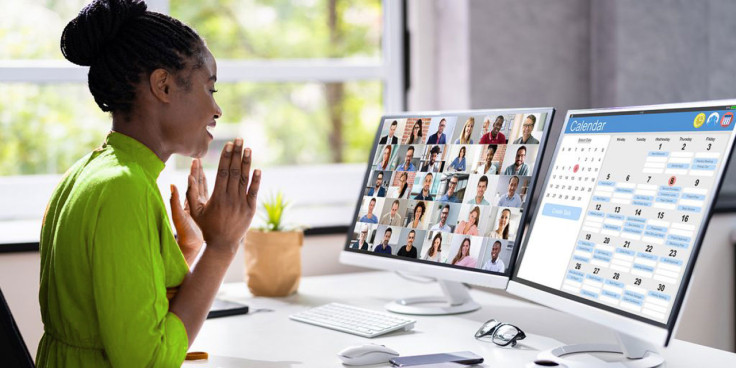 Women working remotely