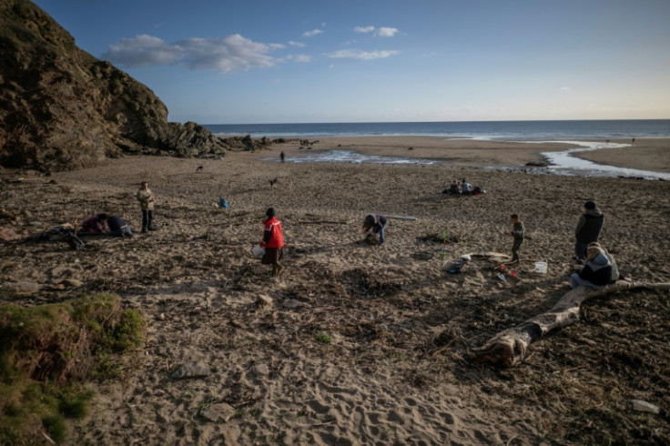 Some of the nurdles gathered by volunteers are used for artworks