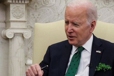 U.S. President Joe Biden hosts a virtual St. Patrick's Day meeting with Ireland's Prime Minister Micheal Martin at the White House in Washington