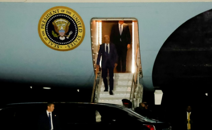 President Biden arrived at Belfast International Airport aboard Air Force One