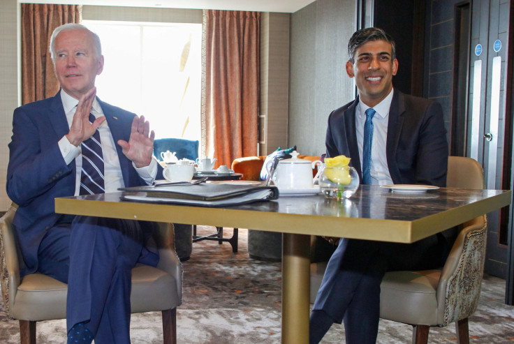 U.S. President Joe Biden meets with Britain's PM Rishi Sunak in Belfast