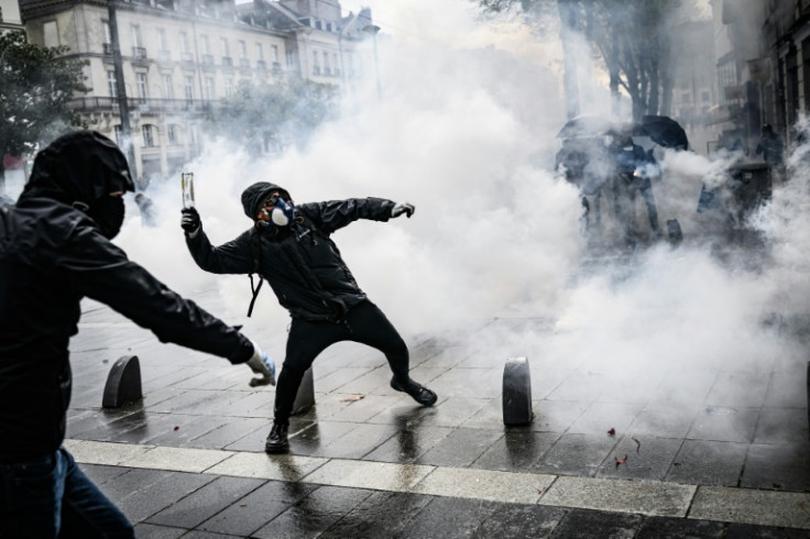 Some demonstrations have turned violent since Macron's government forced the bill through parliament without a vote