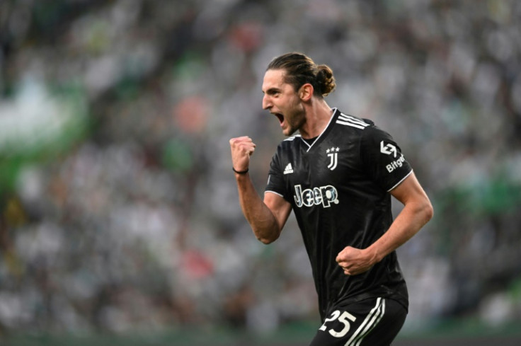 Adrien Rabiot celebrates putting Juventus ahead in Lisbon