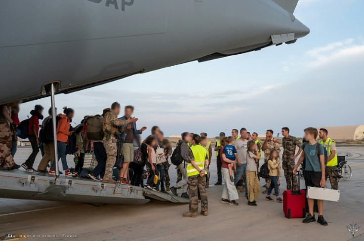 French citizens and other nationalities were evacuated from Khartoum to Djibouti