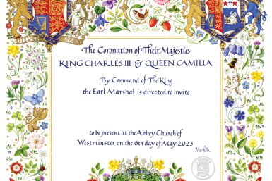 The invitation for King Charles III's coronation 