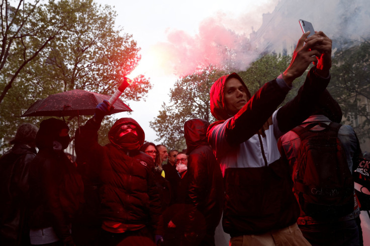 Traditional May Day labour union march in Paris