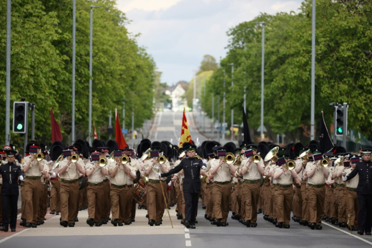 Thousands of ceremonial soldiers will take part in the procession to and from Westminster Abbey