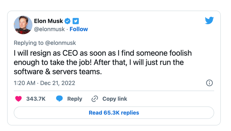 Musk Tweet