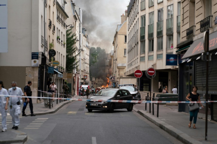 The blast shattered windows hundreds of metres away