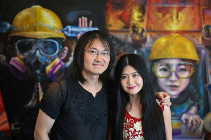 The artist couple realised they would have to leave Hong Kong after an exhibition in May 2021