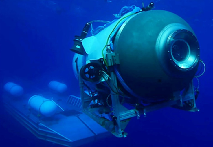 An undated image courtesy of OceanGate Expeditions, shows their Titan submersible launching from a platform