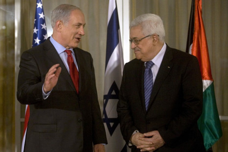 Israel's Prime Minister Netanyahu and Palestinians' Mahmoud Abbas at last peace talks