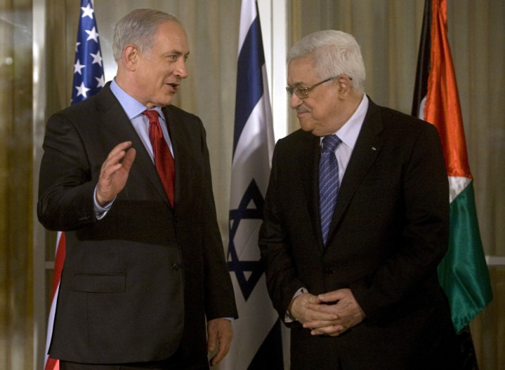 Israel's Prime Minister Netanyahu and Palestinians' Mahmoud Abbas at last peace talks