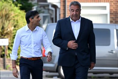Driver backlash: Britain's Prime Minister Rishi Sunak  with newly-elected Conservative MP Steve Tuckwell