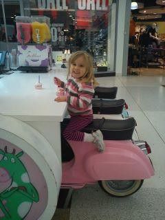 Chris White was interrogated by police for taling this picture of his daughter eating ice cream in Braehead.