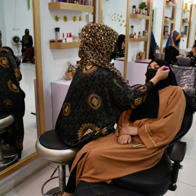 Two women in a beauty salon