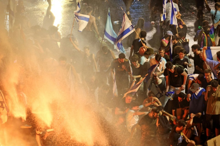 Demonstrators in Tel Aviv 