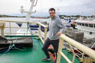 Daragh McGuinness 23, always wanted to be a fisherman but fears climate change could wreck his hopes