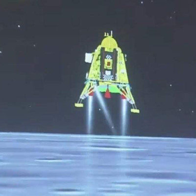 Indian spacecraft on the lunar south pole