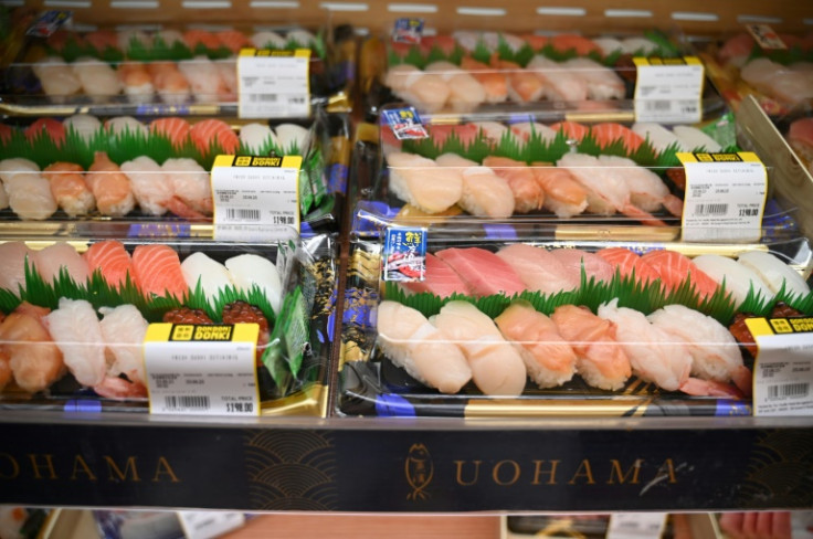 Fish from Japan is seen in a Japanese supermarket in Hong Kong on August 23, 2023