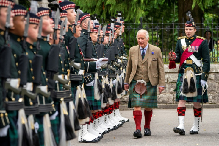 The king, 74, is in Balmoral, Scotland, and expected to mark the occasion in private