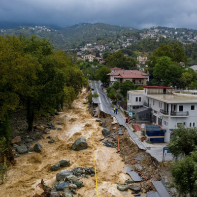 Floods in Greece.