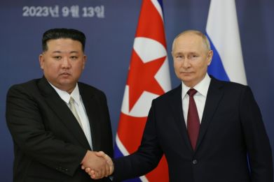 Kim and Putin met at a Russian spaceport on Wednesday