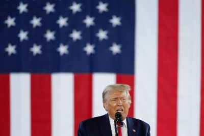 Former US President and 2024 presidential hopeful Donald Trump electrifies his fans at rallies, but the language he uses often veers into dark, violent imagery