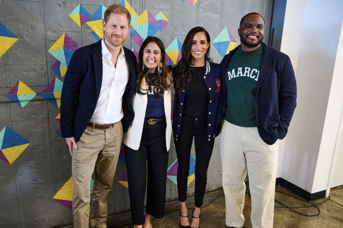 Prince Harry and Meghan Markle at The Marcy Lab School