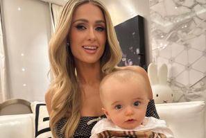 Paris Hilton with nine-month-old son Phoenix