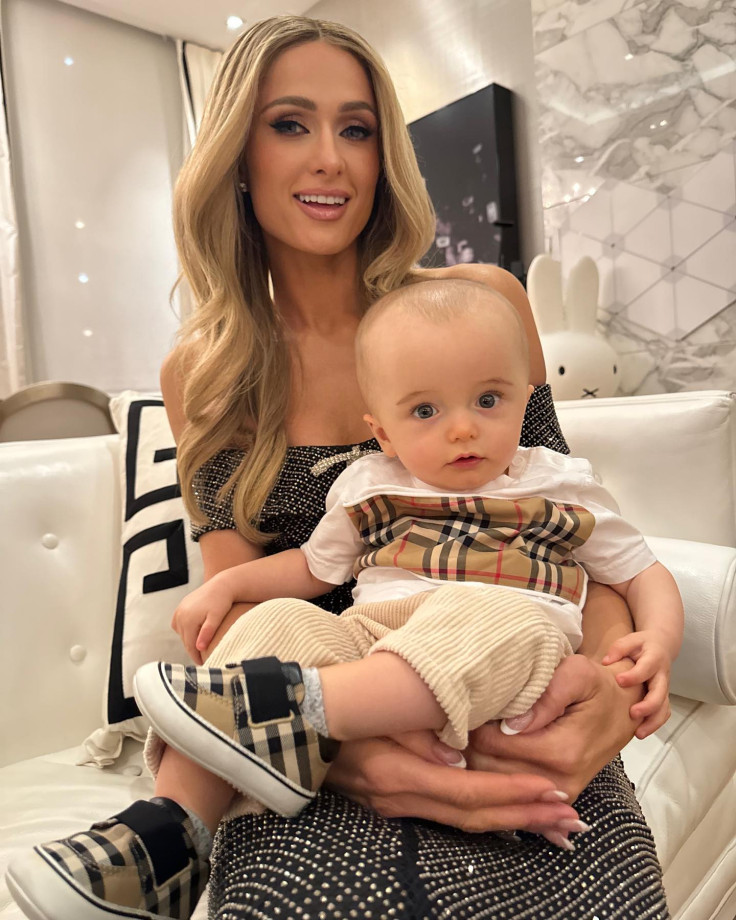 Paris Hilton with nine-month-old son Phoenix