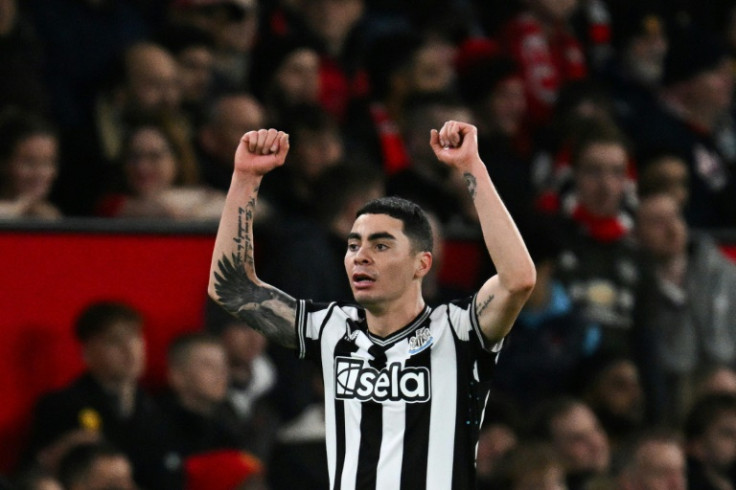 Miguel Almiron opened the scoring in Newcastle's 3-0 win over Manchester United