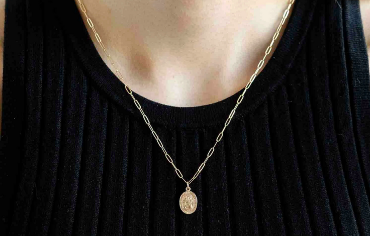 St. Christopher Necklace | Gold