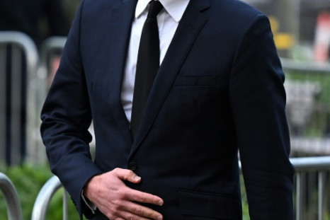 Britain's Prince William arrives at Manchester Cathedral for the funeral of Bobby Charlton