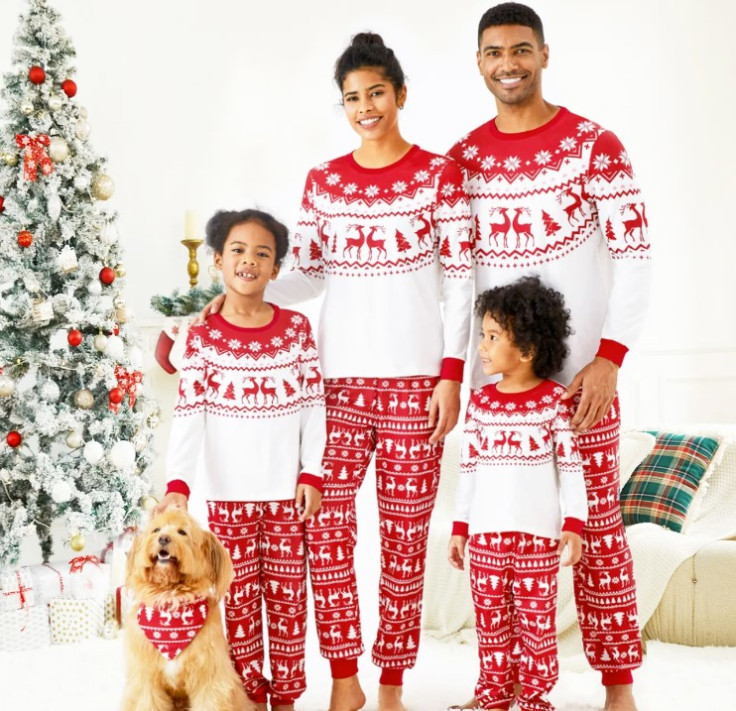 Christmas Reindeer and Snowflake Print Family Matching Pajamas Sets