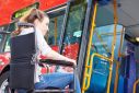 Disabled people on bus