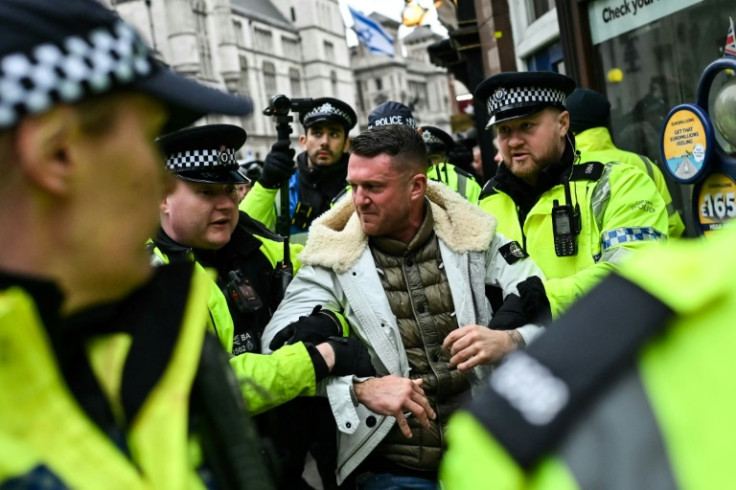 During Sunday's march, police arrested far-right agitator Tommy Robinson