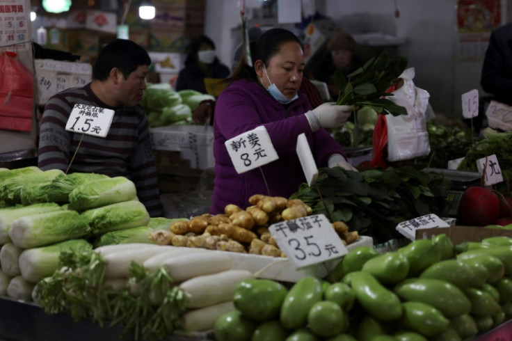 A drop in Chinese consumer prices added to long-running worries about the world's number two economy