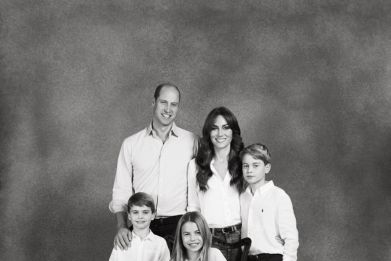 Prince William and Kate Middleton with family