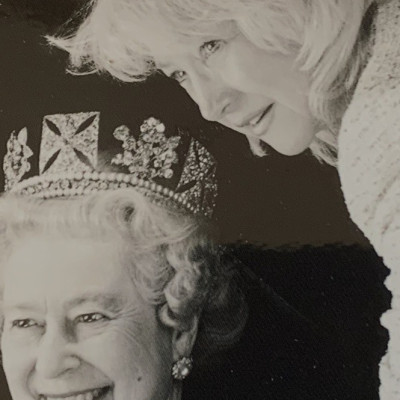 Queen Elizabeth II with her dresser Angela Kelly