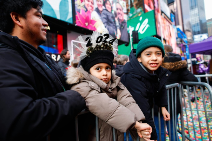 A New Year's Eve rehearsal in Times Square in New York on December 29, 2023