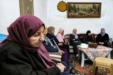 Aisha al-Aruri, the mother of slain Hamas deputy Saleh al-Aruri, was among the mourners in his home village